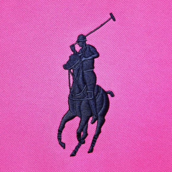 Watermelon Pink Ralph Lauren Classic Polo T-Shirt - Picture 6 of 11